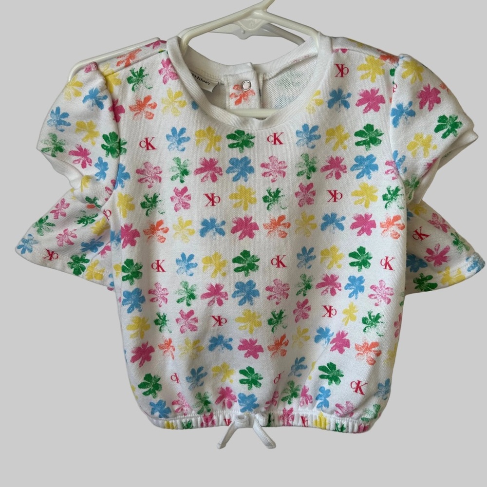 Calvin Klein Floral Logo Top & Skirt Set 24M